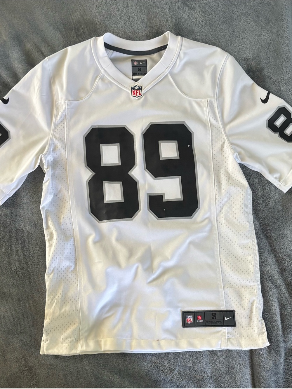 Nike white raiders football jersey Bryan Edward’s